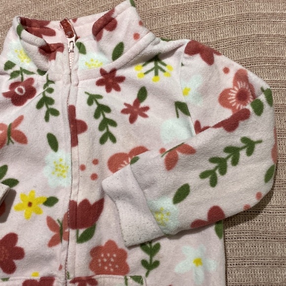 Floral Fleece Romper - Picture 2 of 4